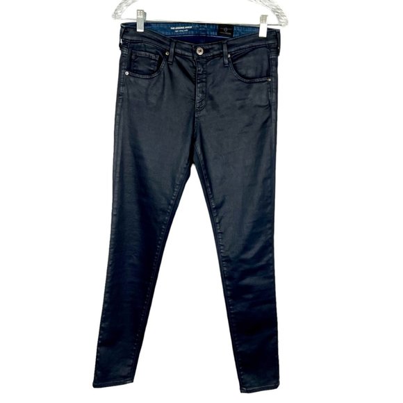 AG Adriano Goldschmied Legging Ankle Skinny Jeans Blue Leatherette size 29 - Picture 4 of 14